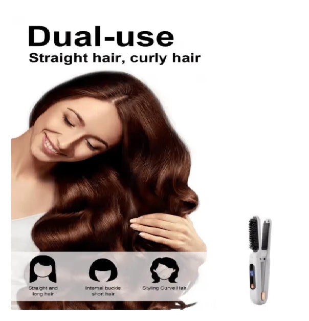 Smart Hair Straightener Brush – Style & Straighten with One Tool (XY-286)