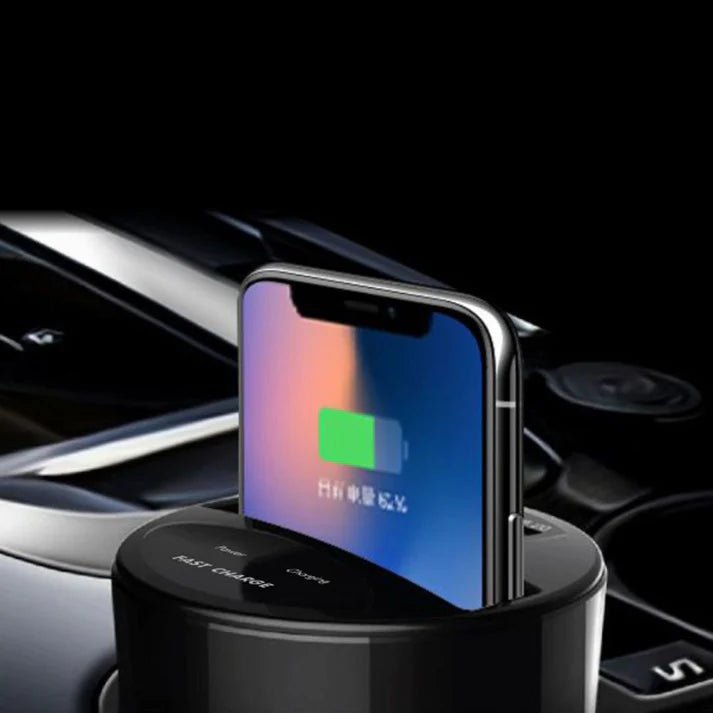 Smart Car Wireless Charger with Auto-Clamp | Dual Function Convenience