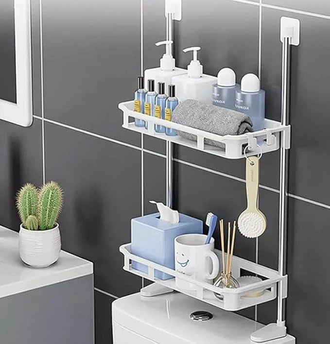 "All-in-One Bathroom Organizer – Multi-Layer Shelves for a Clean, Modern Look!"