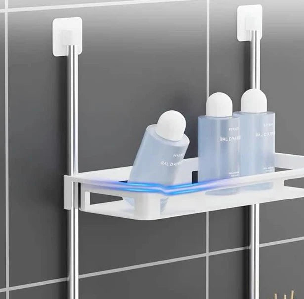 "All-in-One Bathroom Organizer – Multi-Layer Shelves for a Clean, Modern Look!"