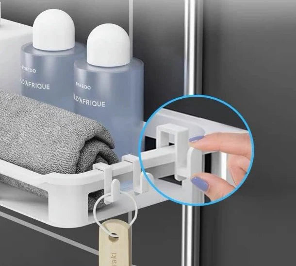 "All-in-One Bathroom Organizer – Multi-Layer Shelves for a Clean, Modern Look!"