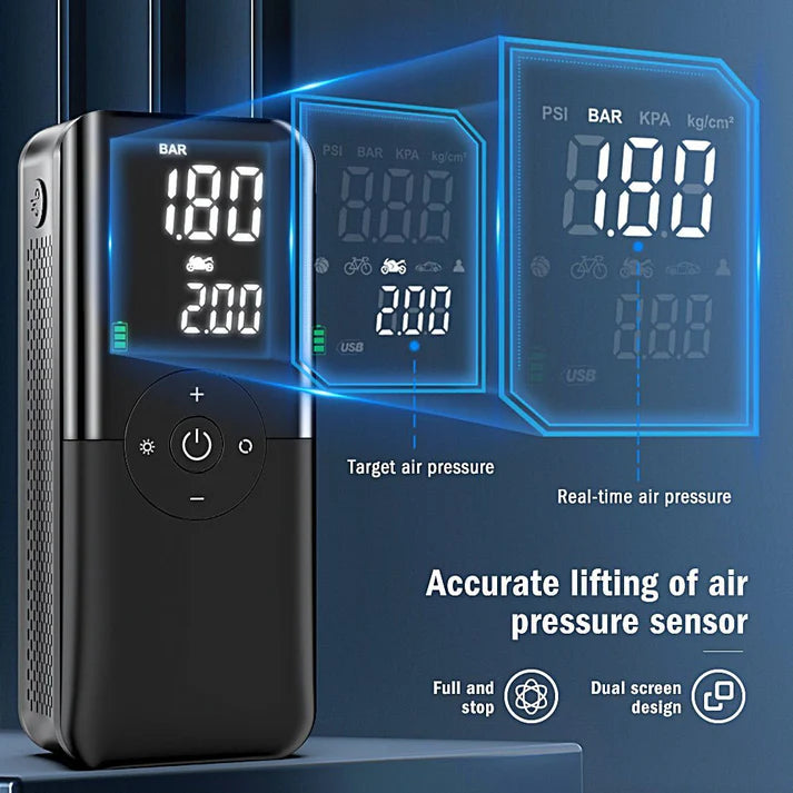 Portable Electric Air Pump – Fast & Cordless Inflation for Car, Bike & Sports