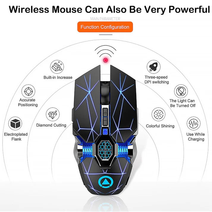 Silver Eagle A7 – Silent & Rechargeable Wireless Mouse | Ultra-Quiet, Ergonomic & Travel-Friendly"